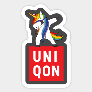 Dabbing Unicorn Sticker